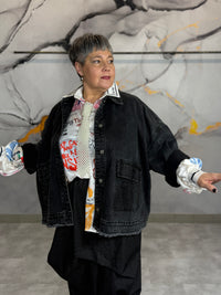 Giacca di jeans Strass