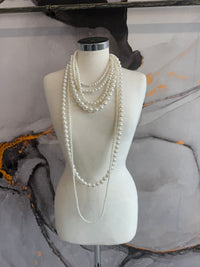 Multi-strand pearl necklace