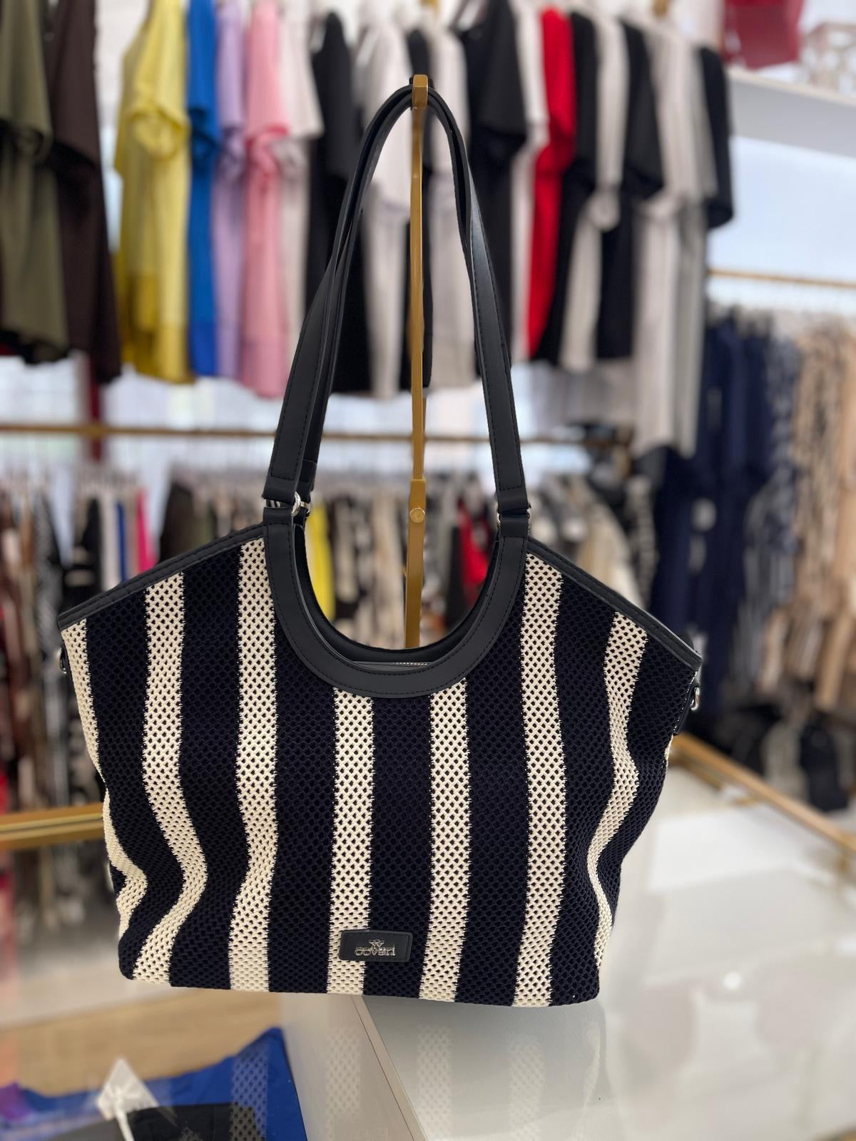 Borsa Coveri a righe