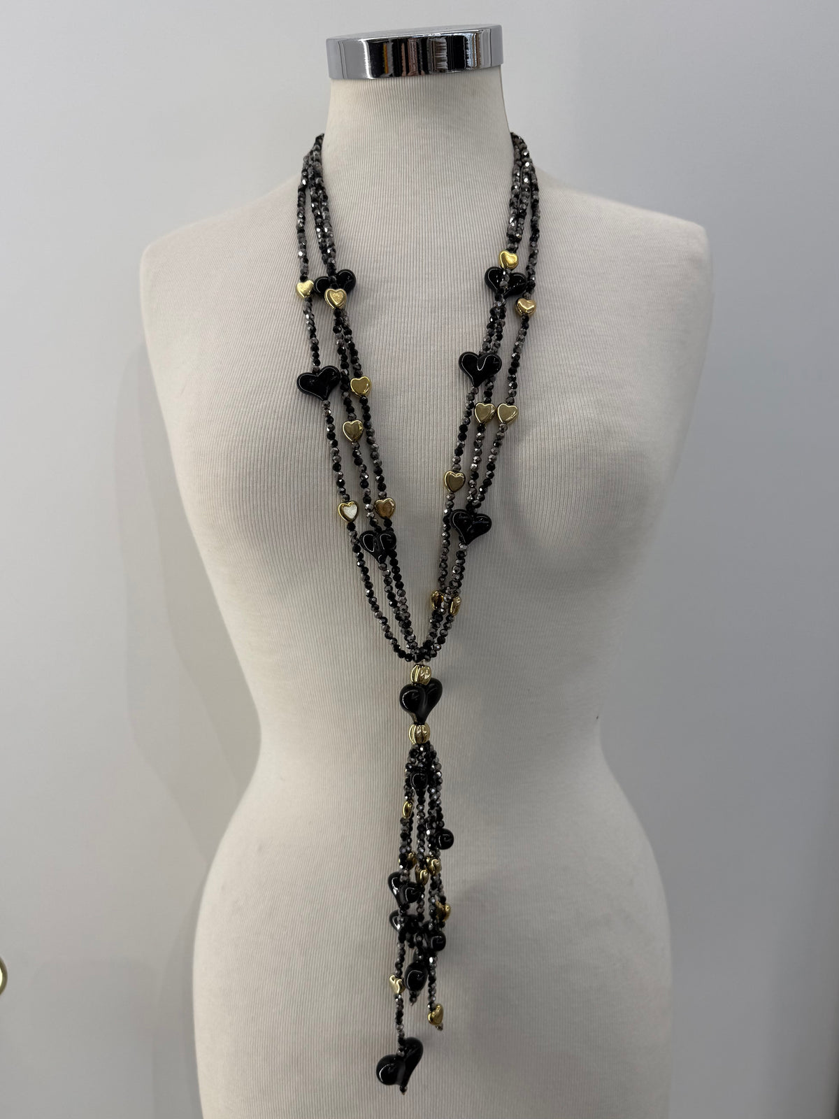 Collana fili luminosi e cuoricini