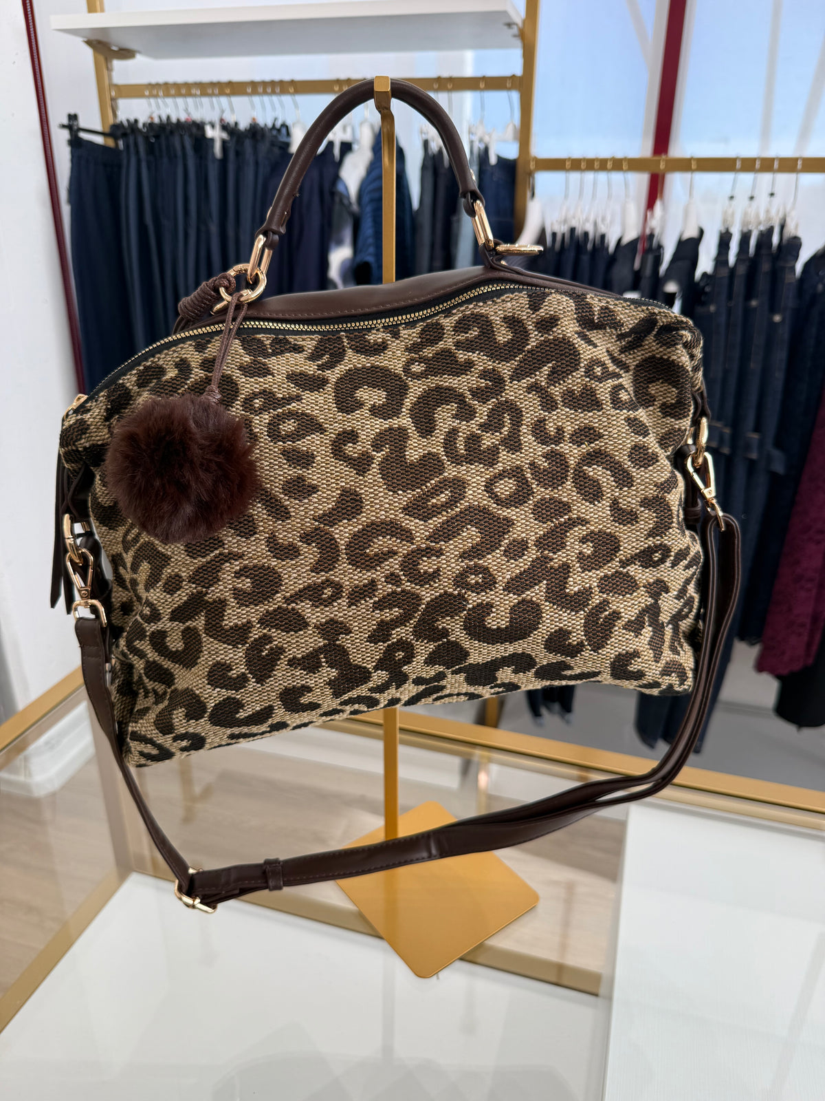 Borsa maculata doppia cerniera
