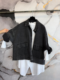 Giacca di jeans Strass