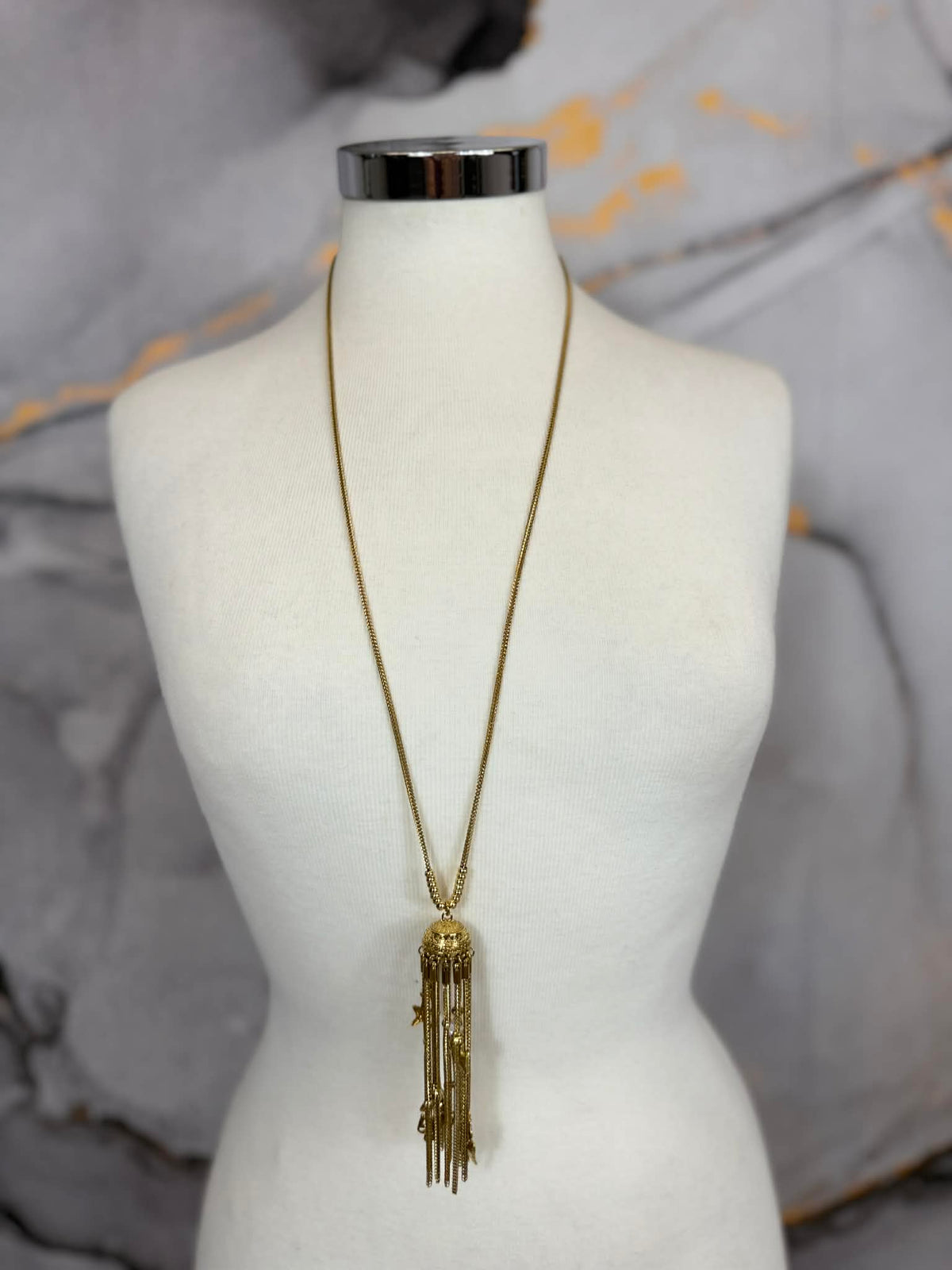Medusa gold necklace