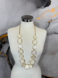 Squares and circles necklace