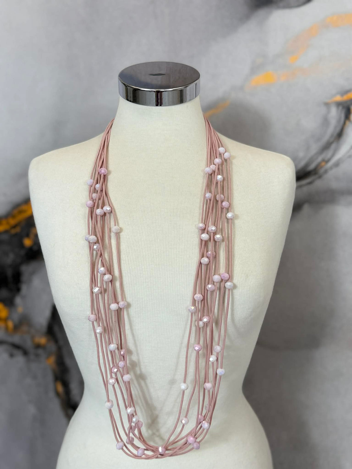 Beaded multi-strand necklace