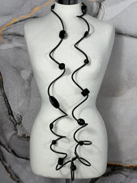 Solid color spring necklace