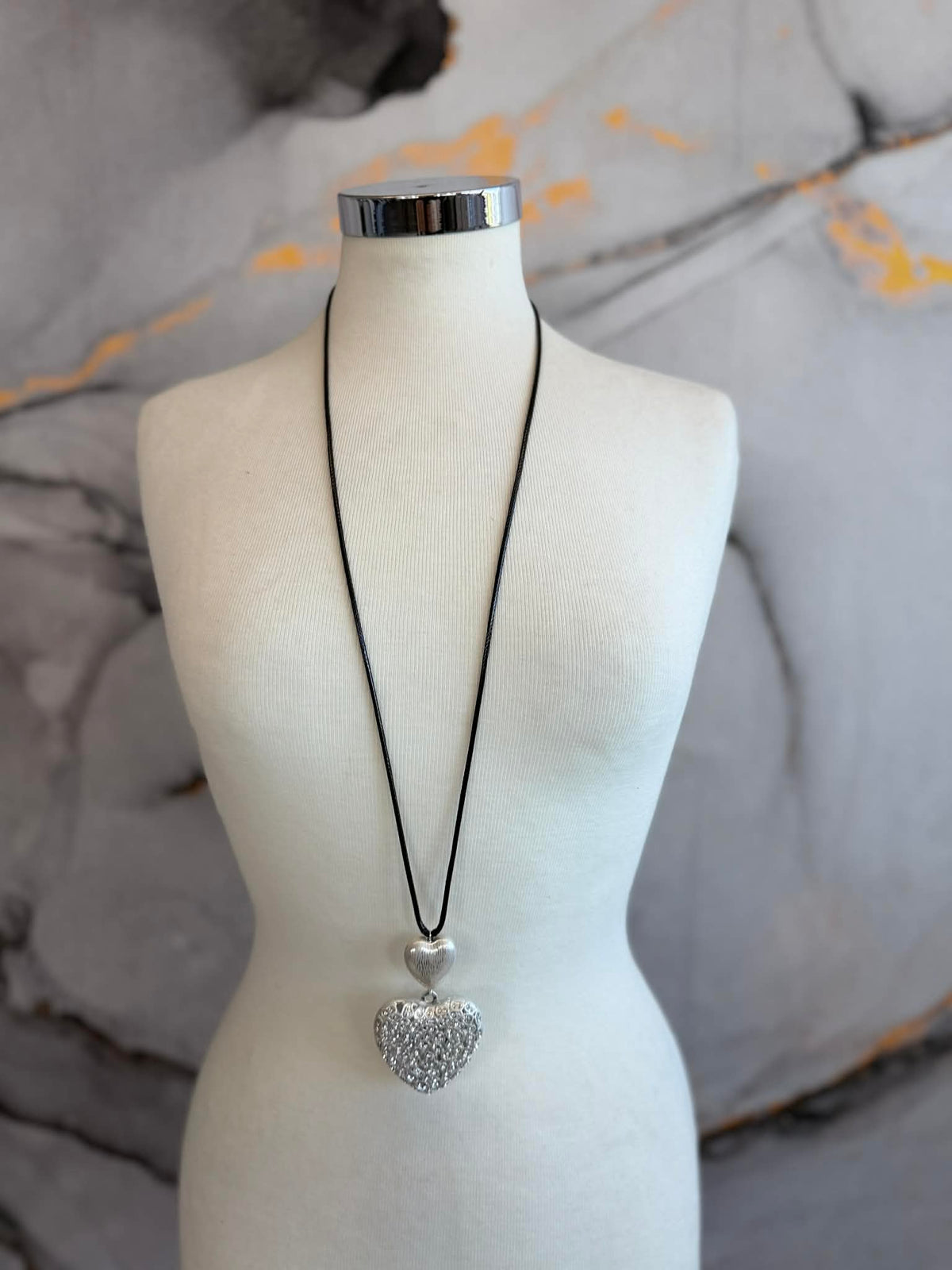 Silver heart necklace